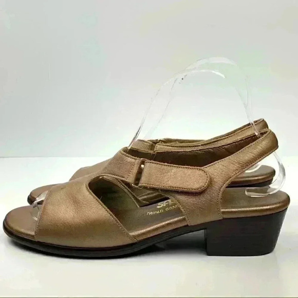 SAS sandals size 8.5 bronze leather stick strap walking comfort orthopedic - Picture 5 of 12
